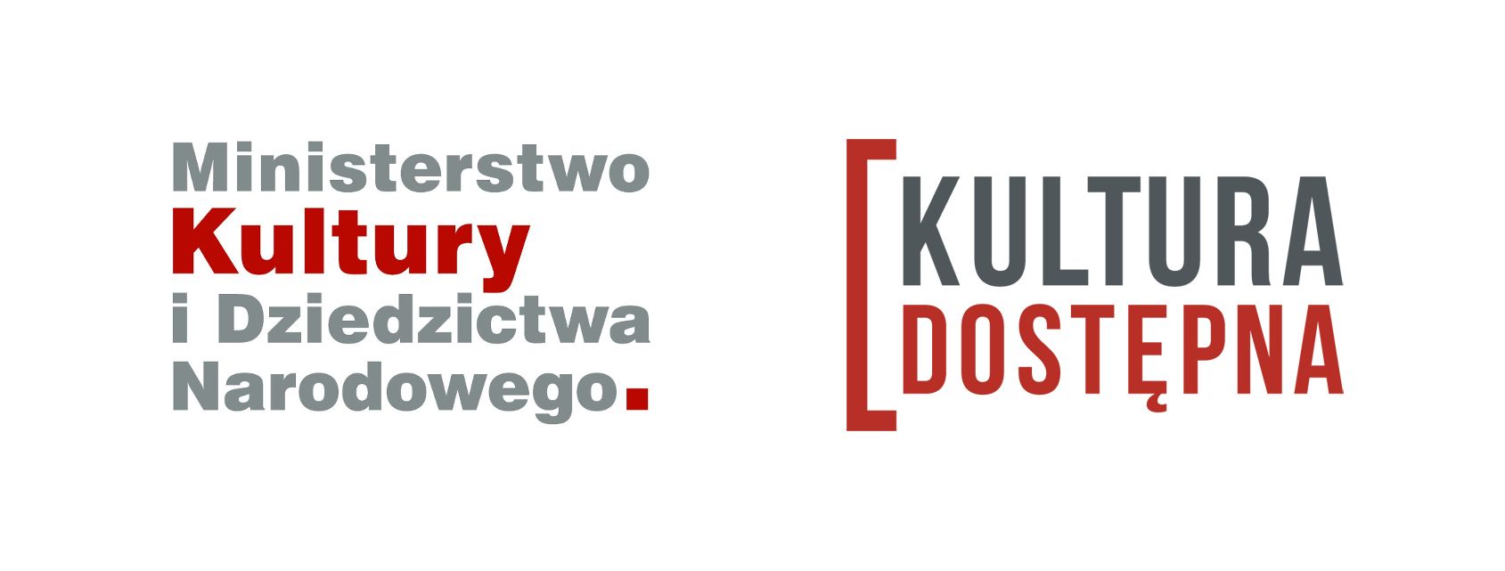 Grafika z dwoma logotypami. Logotyp Ministerstwa Kultury i Dziedzictwa Narodowego oraz logotyp Kultury Dostępnej. 