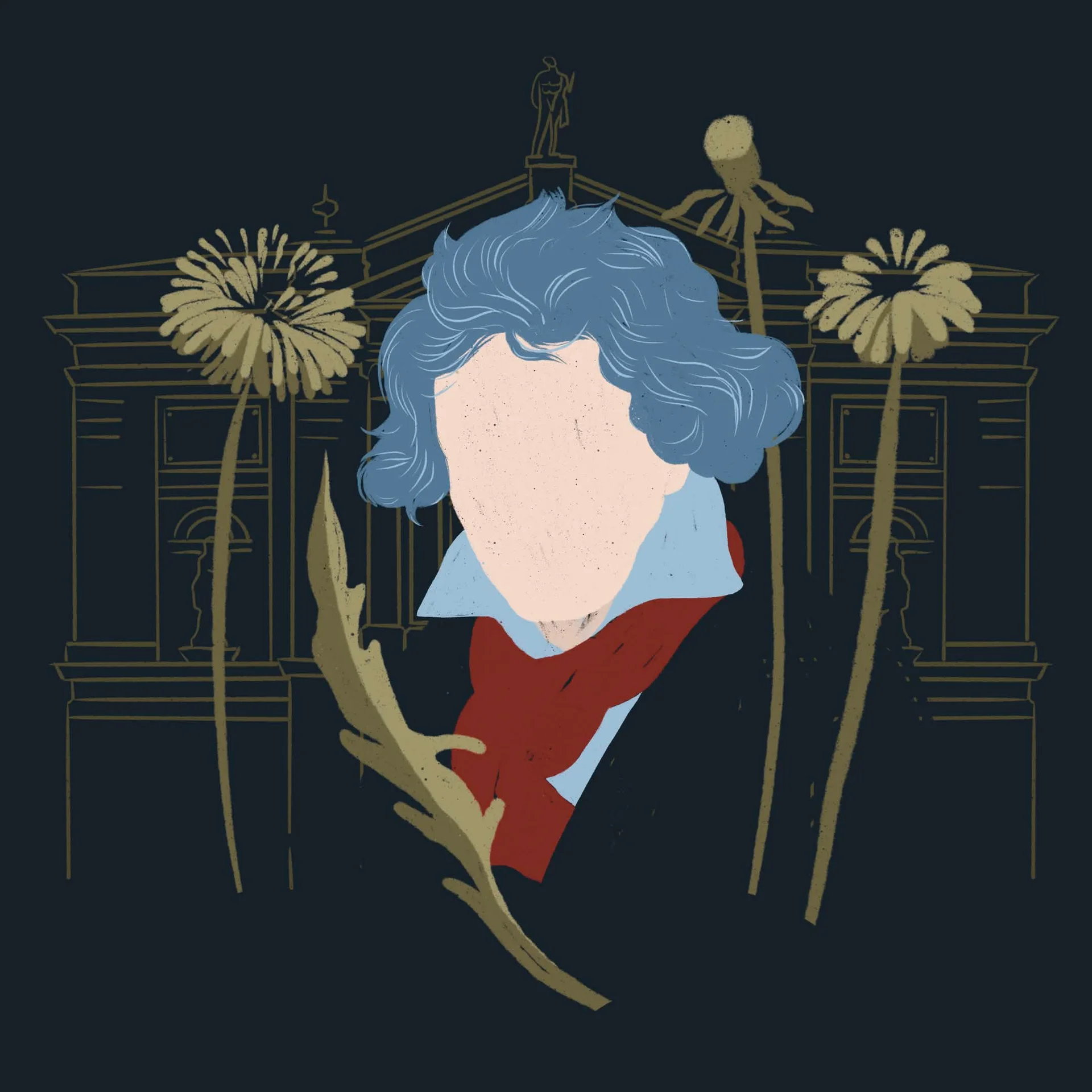 Grafika promocyjna koncertu "Beethoven w teatrze".